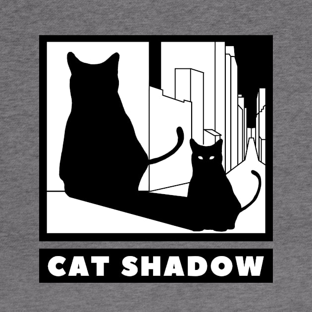 Cat shadow by Cute Tees Kawaii